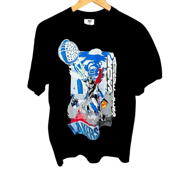 NBA x McFLY Los Angeles Lakers Black Graphic T-Shirt - Size M - $50 Retail - Picture 1 of 5